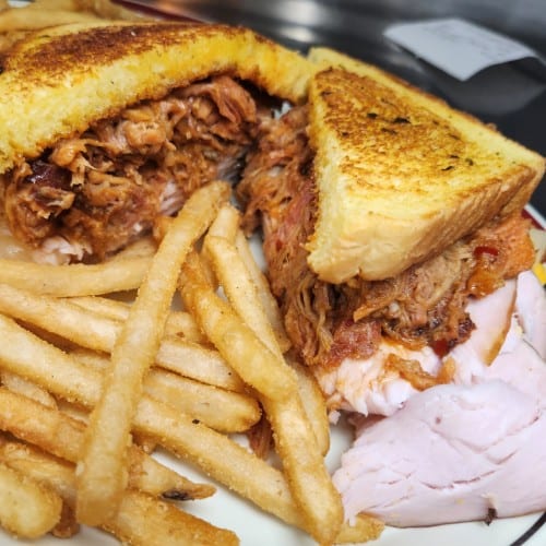 Fly'n Pig Sandwich.